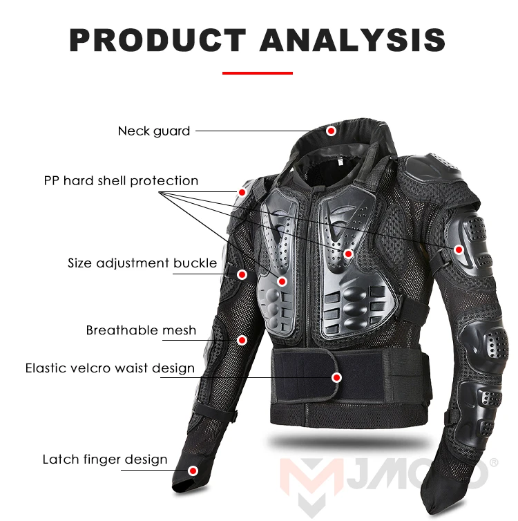 Motorcycle Body Armor Jacket Chest Back Protector Moto Motocross Racing Cycling MX Coat