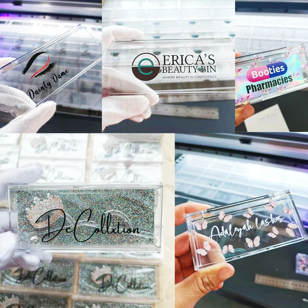 Wholesale 3d Mink Eyelashes Box Package Logo Empty Lashes Box Case Plastic Sliding Clear Custom Lash Box In Bulk Makeup 6