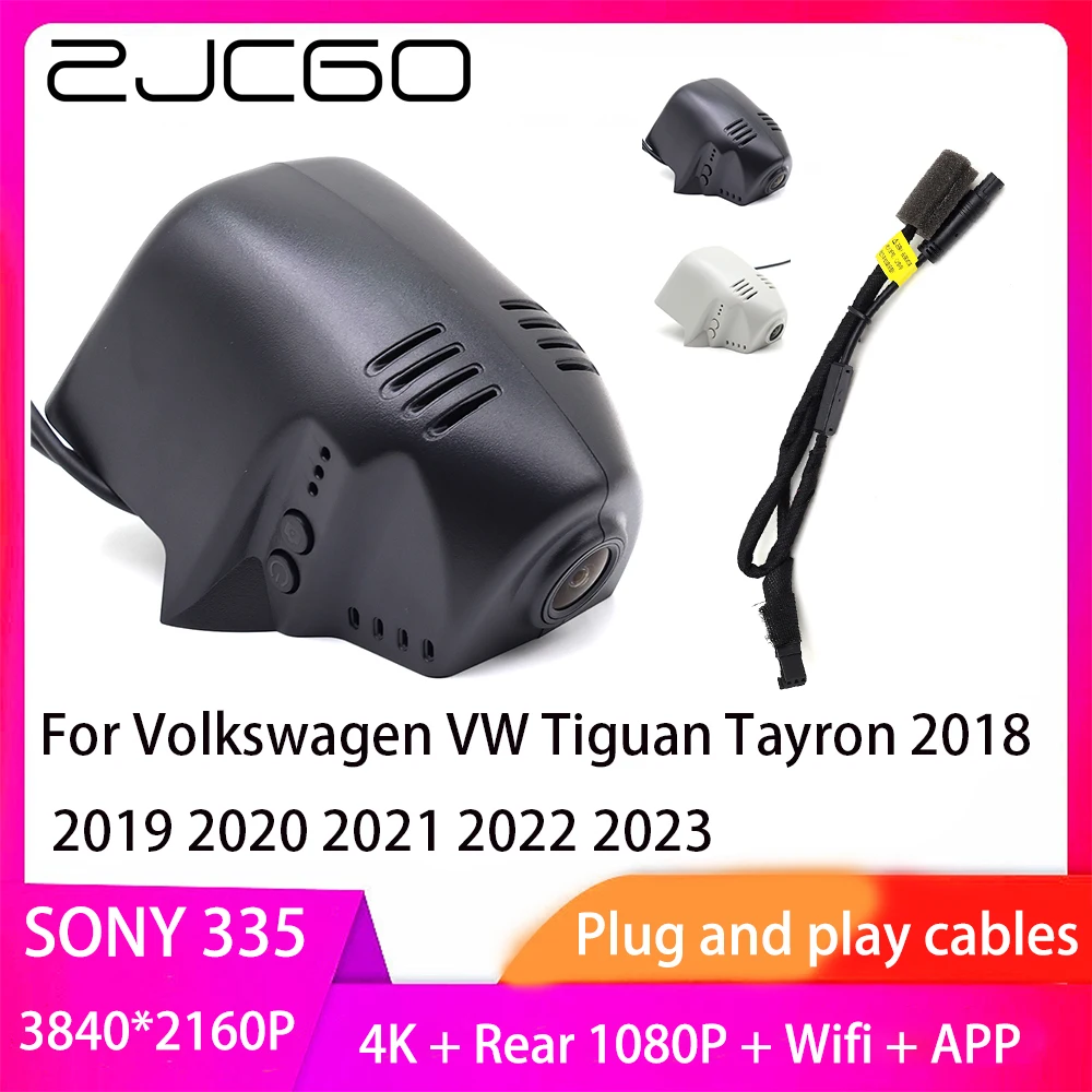 

ZJCGO Plug and Play DVR Dash Cam 4K 2160P Video Recorder for Volkswagen VW Tiguan Tayron 2018 2019 2020 2021 2022 2023