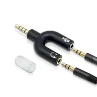 3.5mm Headphone Mic Splitter Adapter U-shaped Stereo 3.5mm 1 To 2 Audio Splitter Adapter for PS4 PC Laptop Ear Headset Cables 4