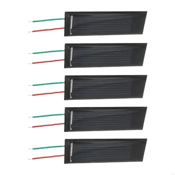 0.5V 130MA Solar Panel with Wire Dripping Glues Plate Solar Epoxy Panel Polysilicon Board Solar Systems Module Enduring 1