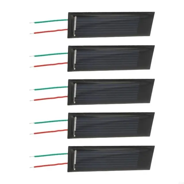 0.5V 130MA Solar Panel with Wire Dripping Glues Plate Solar Epoxy Panel Polysilicon Board Solar Systems Module Enduring 1