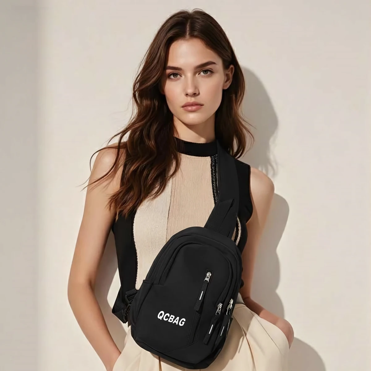 Men's Crossbody Bag, Lightweight Outdoor Travel Portable Bag, Single Shoulder Chest Bag, Women's Large Capacity Backpack, Couple's Cycling and Hiking Bag