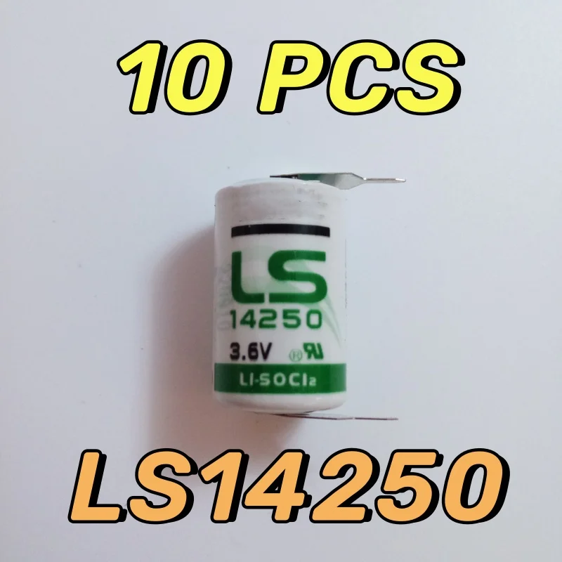 3.6V 1200mAh 14250 LS14250 1/2AA TL-5902 Li-SOCl2 Non-rechargeable Battery 10pcs for PLC Equipment System CNC Machine disposable battery