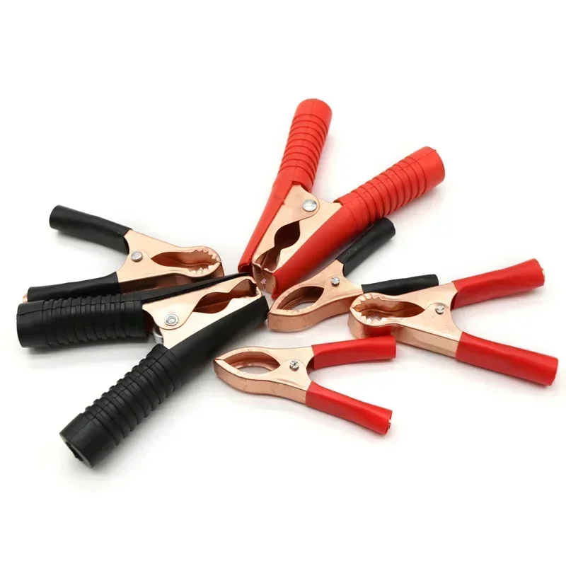Crocodile Clips Set Car Caravan Van Battery Test Lead Clips Plug Power 30A 50A 100A 300A Black Red Alligator Clip Connector alligator clips