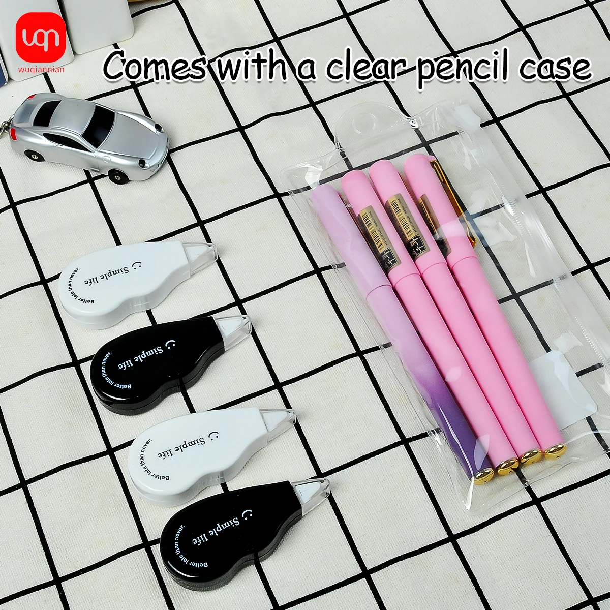 Portable Creative Correction Tape Large Capacity Correction Tape White Stickers 6pcs Student Learning Office Supplies