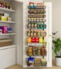 9-Tier Over The Door Pantry Organizer, Pantry Storage and Organization, Black Metal Hanging Spice Rack Seasoning Shelves Door, W 1