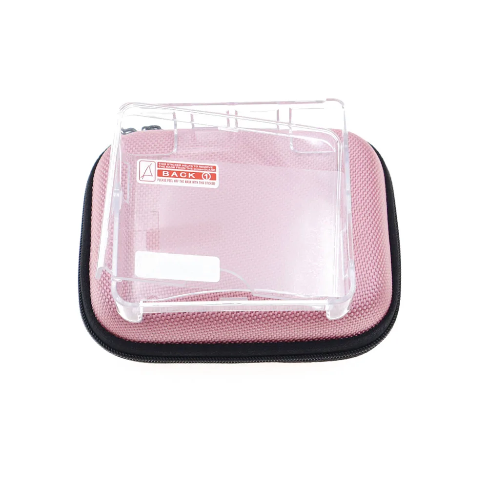 GBA SP 게임 콘솔용 휴대용 파우치 여행용 케이스 가방+투명 보호 쉘 및 스크린 보호 필름