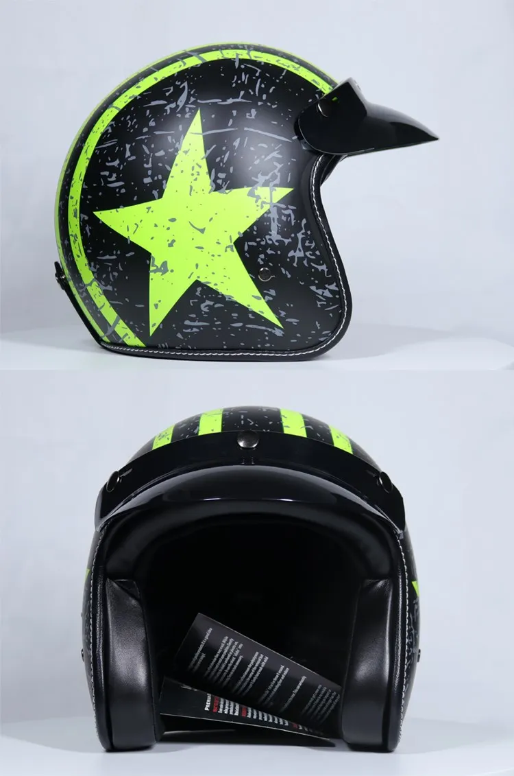 Casque Moto Demi-ouvert GoolRC - Avec Visière Amovible, Lunettes Et écharpe - Taille 54-60 Cm, Matériau ABS, Unisexe