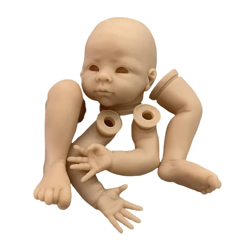 20 인치 도색되지 않은 실물 같은 다시 태어난 인형 키트 천 몸 수제 비비  인형 어린이 생일 선물