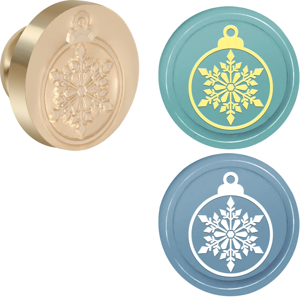 

Snowflake Wax Seal Stamp DIY Craft Supplies Scrapbooking Christmas Wedding Invitation for Decoration Wine Bags, Notebooks, Gifts