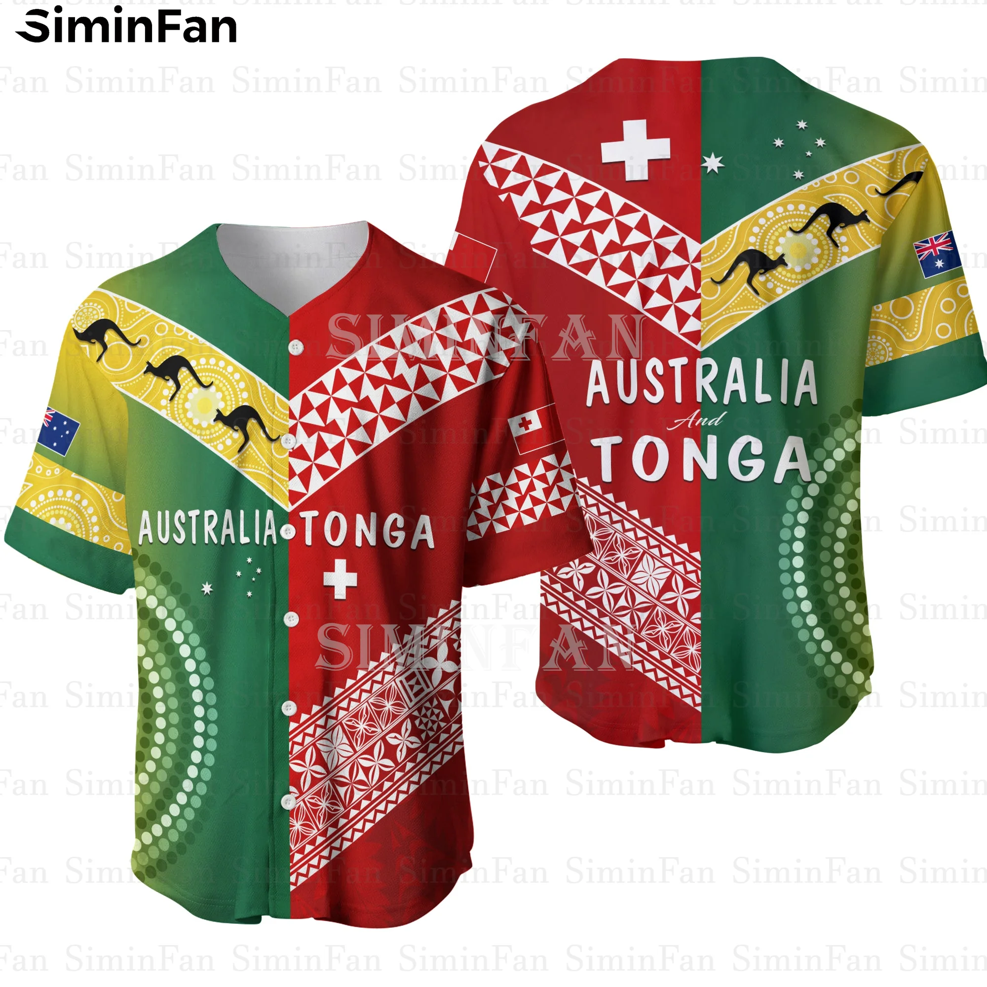 

Tonga Ngatu Australia Aboriginal 3D Full Printed Baseball Jersey Shirt Men Summer Collarless Camisa Femal Tee Top Unisex Tshirt