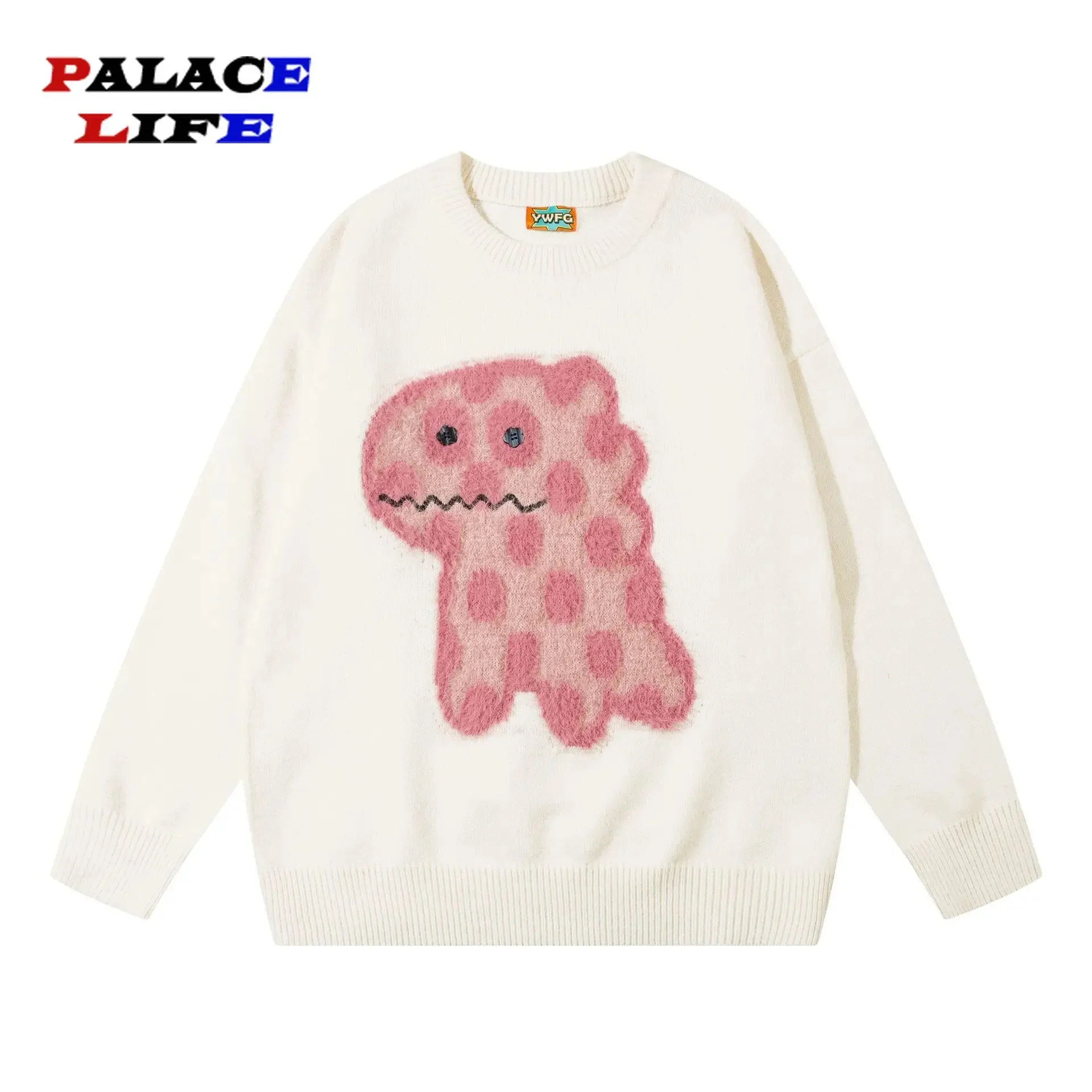 

Cartoon Vintage Knit Sweater Oversized Men Women Casual Pullover Unisex Streetwear American Harajuku Jumpers 2023 Autumn Winter