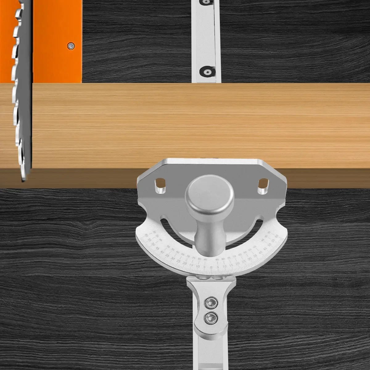 Universal Table Saw Miter Gauge Aluminum Alloy Precision Miter Gauge W/ Fixed Angle Gear Shifting Hole T Track Angle Ruler Woodworking Tool