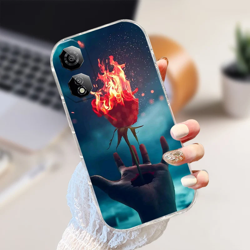 Shockproof Clear Silicone TPU Phone Case with Cute Animal Design