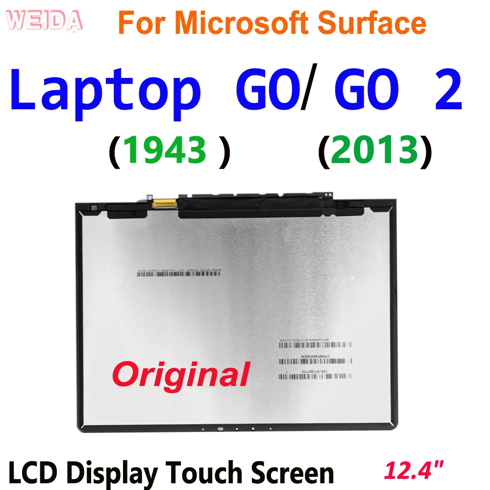 Lcd Originale Da 12.4 "Per Laptop Microsoft Surface Go 1943 Surface Laptop Go 2 2013 Display Lcd Touch Screen Digitizer Assembly