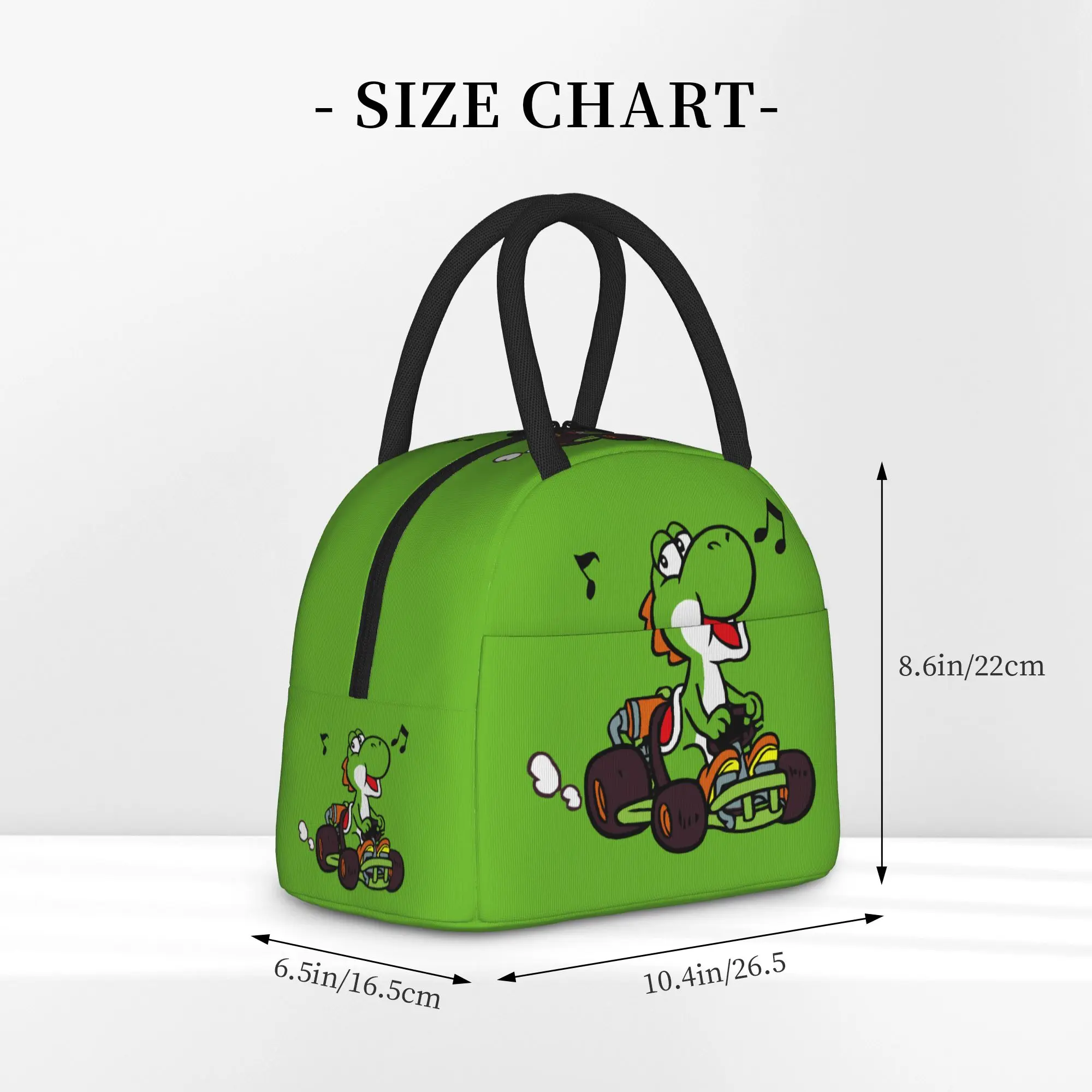 슈퍼 마리오 요시 보온 도시락 가방 보온 가방 재사용 가능 대형 토트 도시락 상자 도시락 파우치 업무용 여행용