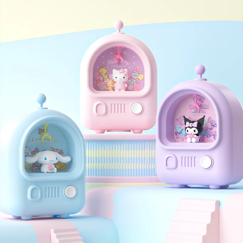 

Копилка Sanrio Hellokitty Kuromi с милыми звездами и пожеланиями, маленькая ночная копилка, чтобы сохранить и сэкономить деньги, подарок на день рождения для девочек