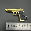 Detachable 1:3 92f Alloy Pistol Model Keychain Portable Toy Gun Fake Gun Decoration Military Fan Collection Gift for Boys Adults 3