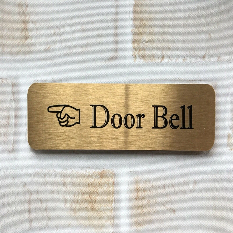 Customize 5MM Rectangle Brushed Gold Sign Door Home Address Numbers For House Digital Add Text To Personalise Custom-Made house number signs house numbers number plate door signs