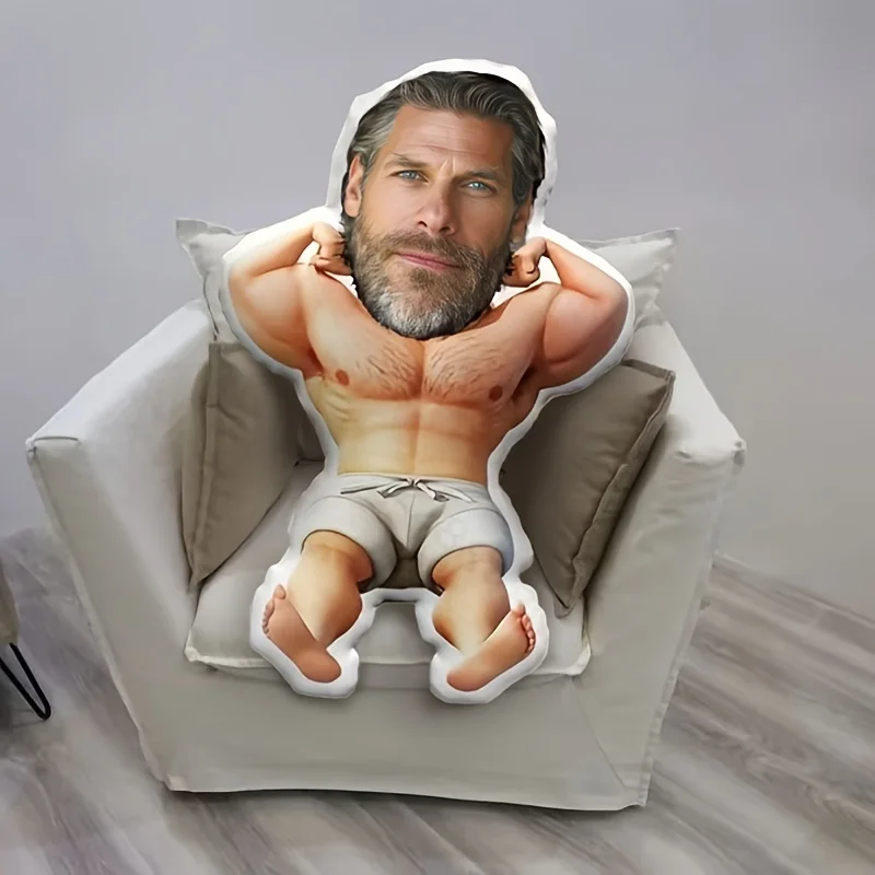 Customized photo personalized plush pillow filled with polypropylene and covered with polyester soft and playable gift