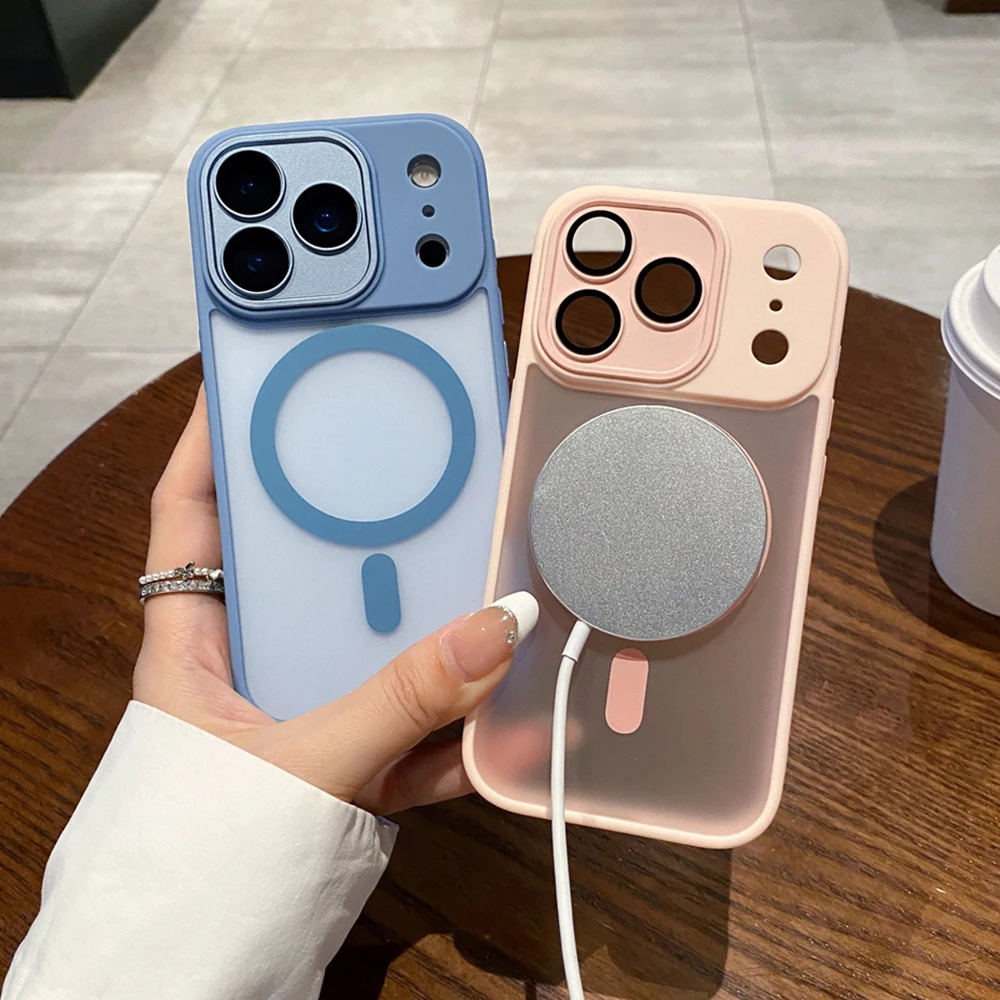 Matte Frosted Magnetic Case with Lens Protection