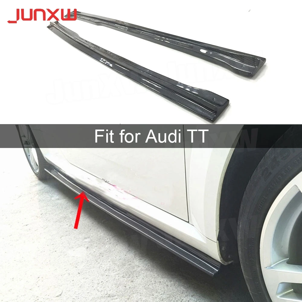 

Carbon Fiber Side Skirts Aprons For Audi TT TTS TTRS 2014- 2017 Bumper Chin Side Skirts Door Sill Stripe Car Styling