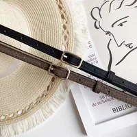 Fashion PU Leather Thin Belt For Women Waistband Ladies Dress Clothes Decorative Girdle Strap Female Metal Pin Buckle Jeans Belt - Image 4