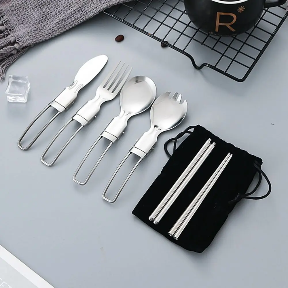 

Scraper Kitchen Tool Chopsticks Lunch Utensils Coffee Spoon Folding Fork Folding Cutlery Set Serving Spoon Tableware