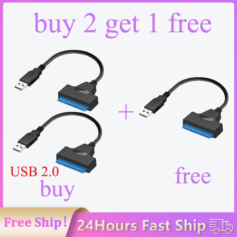 Usb-Sata-Cable-Sata-3-To-Usb-3-0-Computer-Cables-Connectors-Usb-2-0 ...