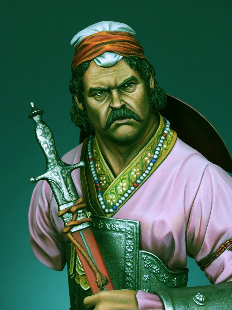 Neues unmontiertes 1/10 The Moghul Warrior Soldat Büste Resin Kit DIY Spielzeug Unbemaltes Resinmodell