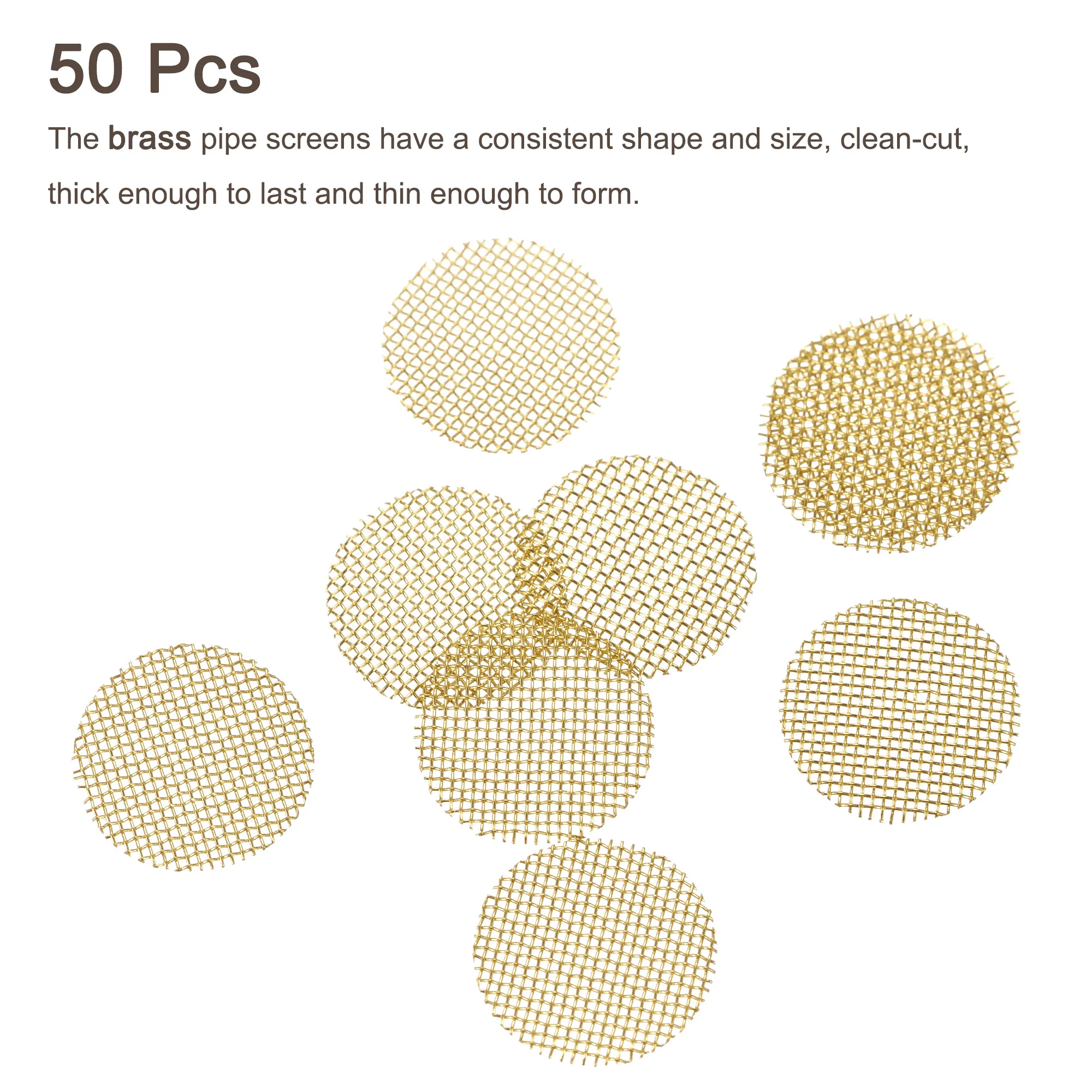 UXCELL 50Pc 6/9.5/12.7/15/16/19/20/25.4mm Diameter Pipe Screen Brass Screens Multifunctional Smoking Accessories for Pipe Filter 2
