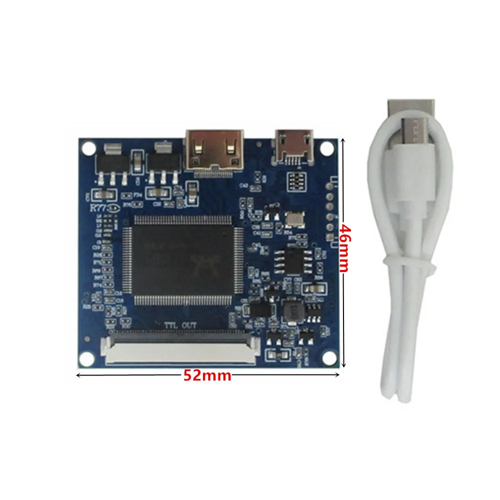 Mini Hdmi-compatível Universal Driver Control Board Tft Lcd Screen Display Altamente Compatível para 50pin Ttl 1024×600 800×480