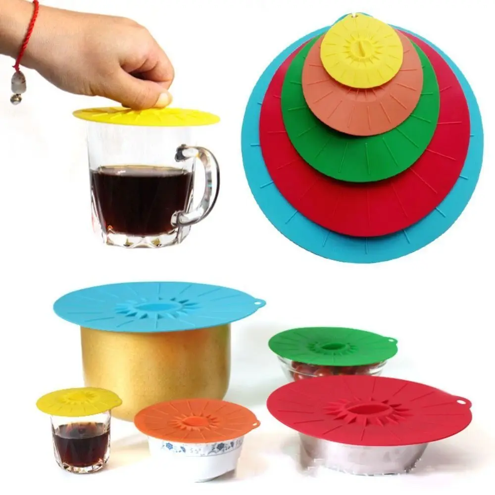 

1Pcs/set Universal Anti-Dust Heat Resistant Keep Fresh Sealed Microwave Cover Food Lid Storage Cover Kitchen Gadgets