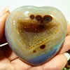 Natural Stone Crystal Agate Cluster Geode Heart Crystal Yoga Exercise Energy Healing Feng Shui Crystal Room Decor 3