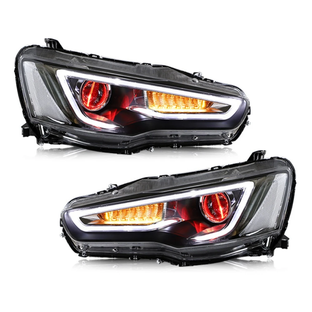 

Car Led Headlights For Mitsubishi Lancer EVO X 2008 - 2020 DRL Turn Signal Light Dual Beam Lens LED Headlamp Assembly