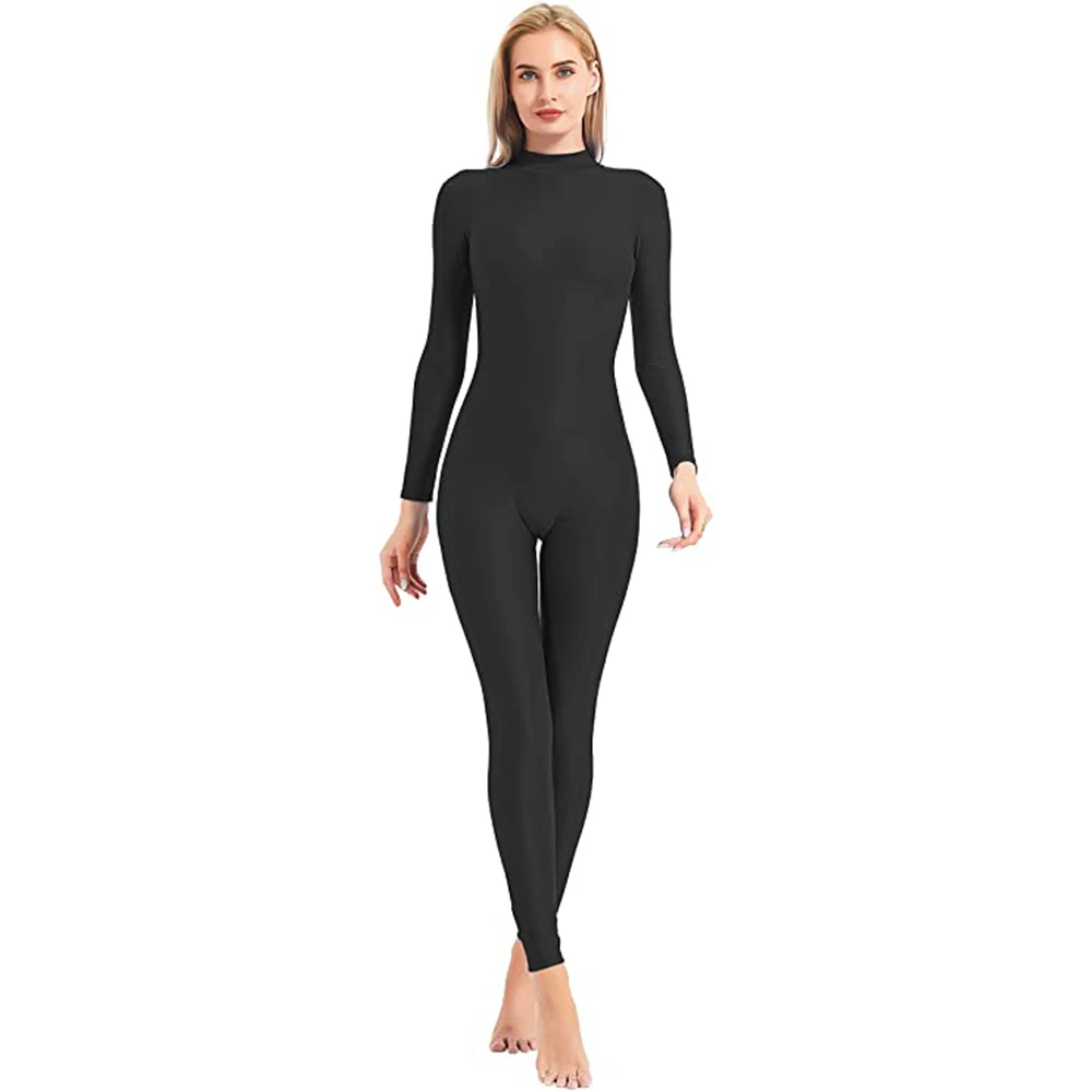Ballet Dance Unitard Turtle Neck Long Sleeve Spandex Full Body Jumpsuits Cosplay Costumes For Women ballet leotard,dance leotard,girls dance costumes