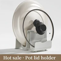 Kitchen pot lid organizer cutting board rack kitchen storage accessories pot lid holder kitchen accessories Anti-tipping bracket 1