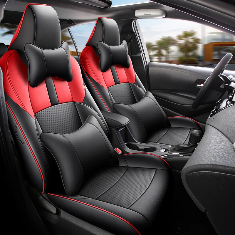 

Custom Full Set Car Seat Cover for Toyota Select Corolla 2019-2024 interior Decoration - Waterproof Leatherette Auto parts-Black