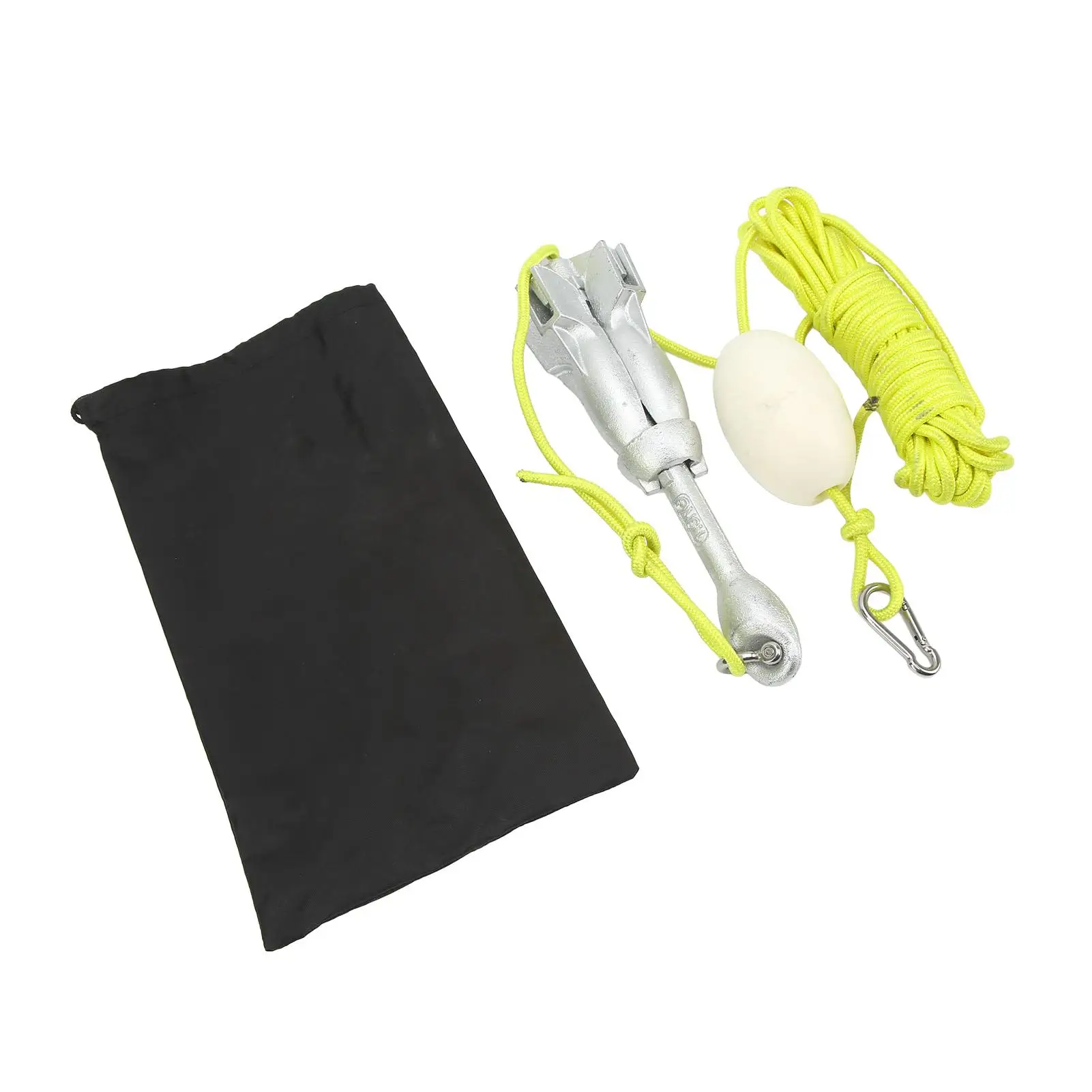 Carbon Steel Anchor Kit for Kayaks-Foldable, Easy Connection, 4 Claw Design, Strong Holding Power-Ideal for Lake Use
