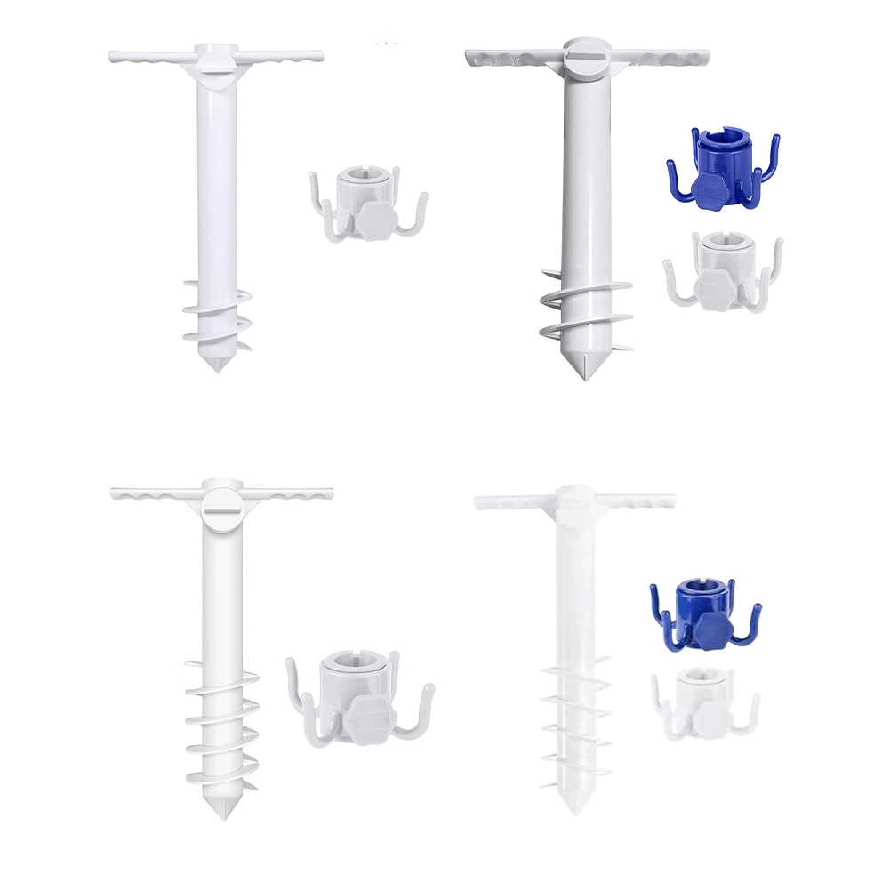 3/5 Spin Beach Umbrella Stand Windproof Inserts Spiral Umbrella Plug Equipment Umbrella Ground Anchor Outdoor Travel Accessories 6