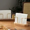 HeMu-Tooth Swab Tube Tissue Holder, Black Walnut, Minimalist Dining Table Tissue Storage Rack, Restaurant Coffee Shop Paper Box 3