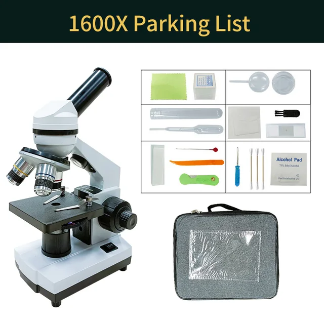 40X1600X Microscopes for Kids Students Adults Powerful Biological