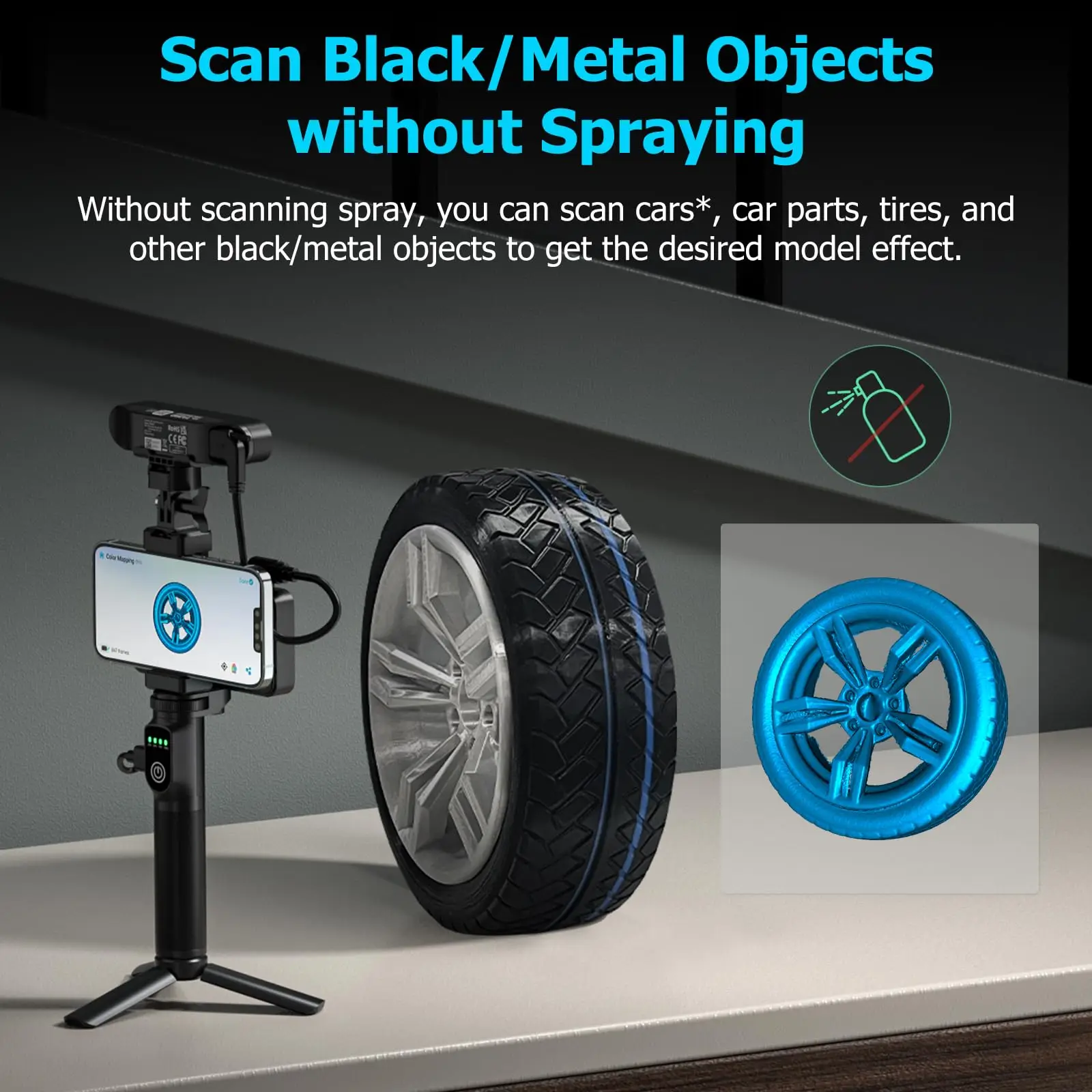 CREALITY Official Scanner CR Scan Ferret-Pro 3D Scanner 0.1mm Accuracy Handheld Wireless Scanning Anti Shake Tracking Equipped