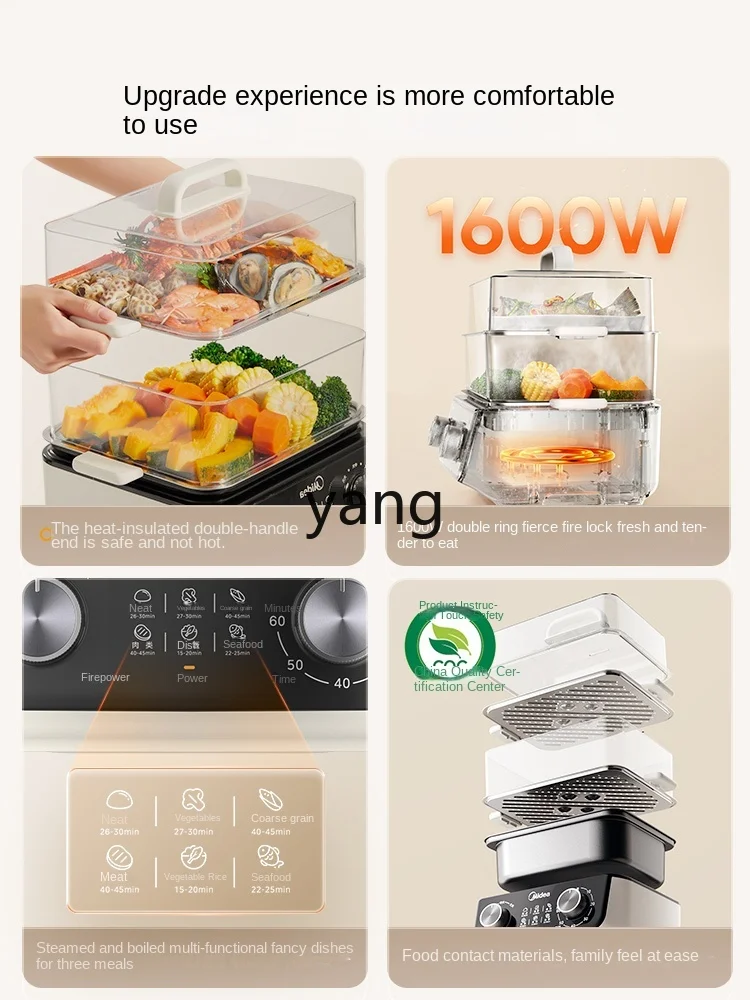 L'm'm Multi-Functional Household Three-Layer All-in-One Pot Multi-Layer Steaming Boiling Stewing Hot Pot Stainless Steel