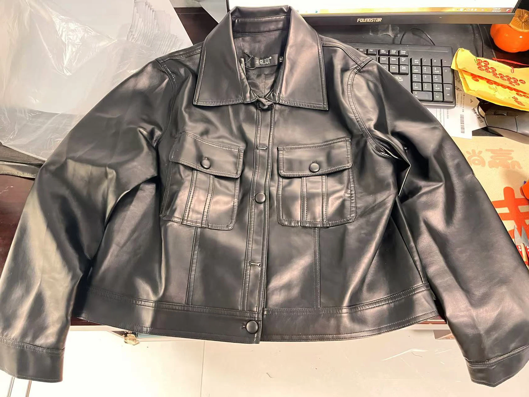 Lapel PU Leather Jacket Women 2024Spring Autumn New Coat Fashion Locomotive Goddess Overcoat High Quality Short Outerwear Female