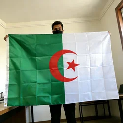 Large 3x5 FT Algeria National Flag - Durable Polyester, Double Stitched - 90 x 150cm (5 Piece)