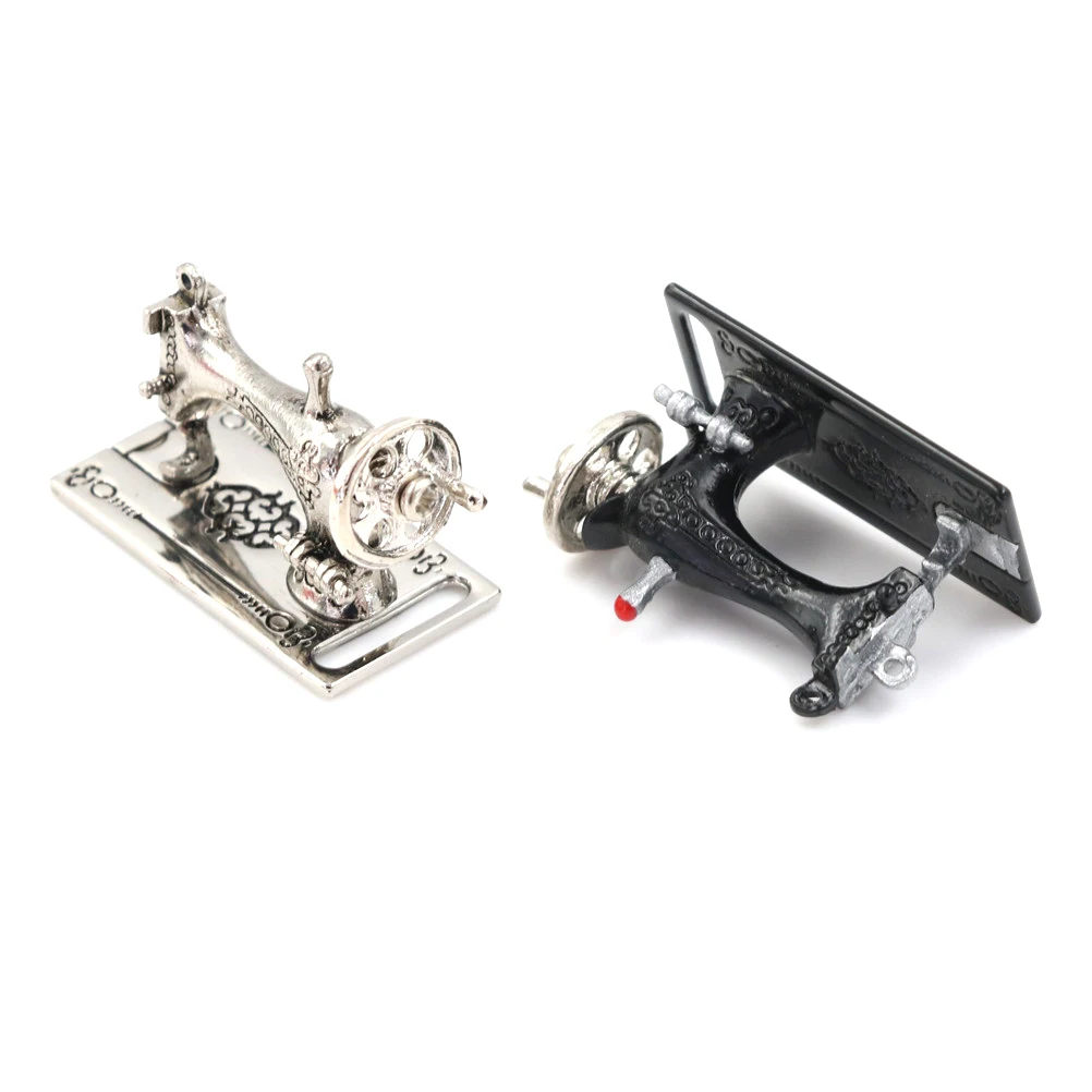 금속 재봉틀 인형의 집 미니어처 장식 1:12 스케일 길이 3.5cm