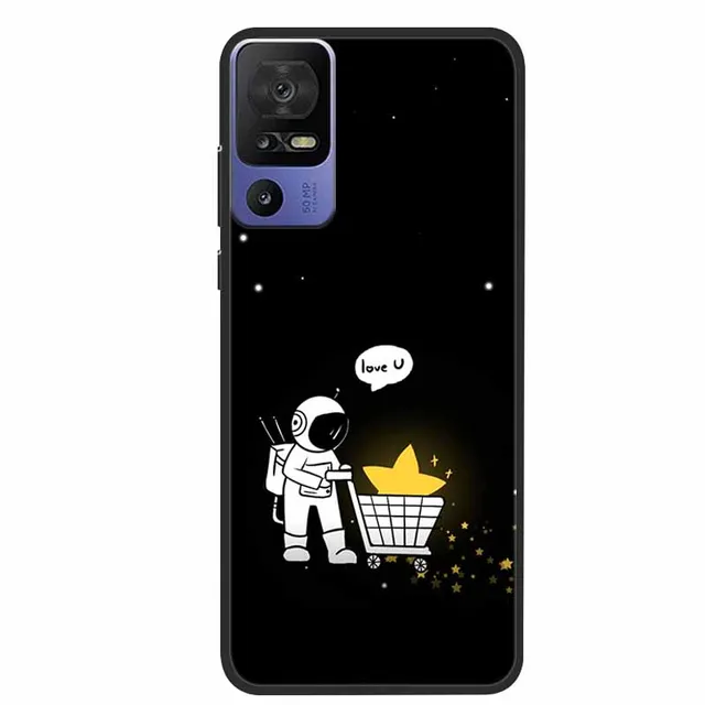 For TCL 40 SE Case Astronaut Soft Silicone Phone Case for TCL 40SE Funda  TPU TCL40 SE 2023 Carcasa TCL40SE Spaceman Moon Coque