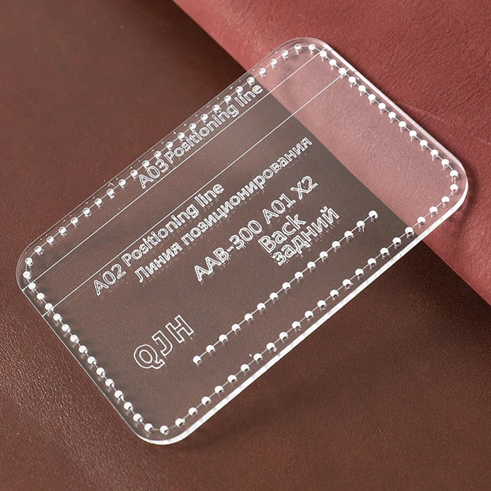 Sewing Stencils Set 1set Leather Handmade Craft Women Coin Purse Bag Sewing Pattern Acrylic Stencil Template Sewing Accessories with Holes 10*8*4cm
